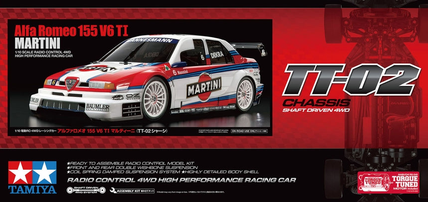 ALFA ROMEO 155 V6 TI MARTINI TT-02 4WD 1/10 – omnimodellismo