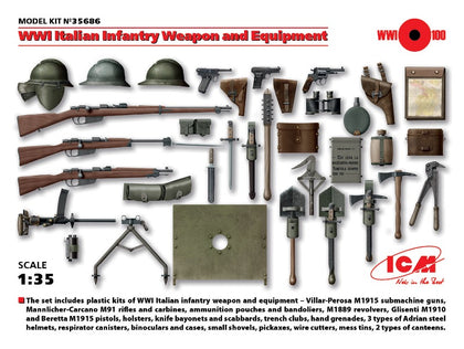 WWI ITALIAN INFANTRY WEAPON AND EQUIPMENT 1/35