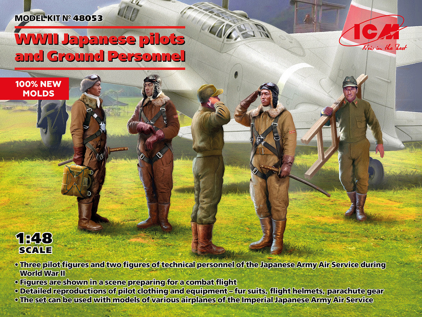 wwii japanese pilots and ground personnel 1/48
