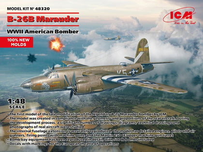 B-26B MARAUDER WWII AMERICAN BOMBER 1/48 387X454 mm