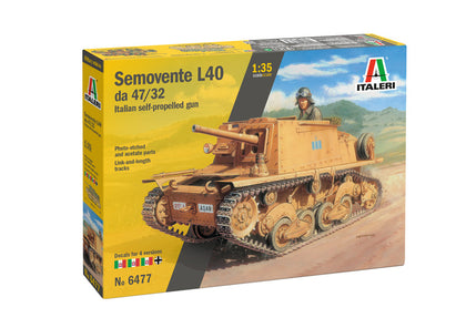 SEMOVENTE L40 DA 47/32 1/35 LUNGH 10.9 cm CON FOTOINCISIONI
