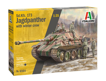 JAGDPANTHER WITH WINTER CREW 1/35 LUNGH 28.9 cm
