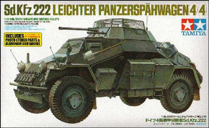 CAMIONETTA BLINDATA SD.KFZ.222 1/35 FOTOINCISIONI+CANNA ALLUMINIO