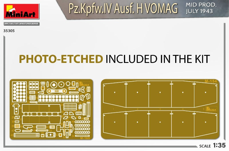 PZ.KPFW.IV AUSF.H VOMAG JULY 1943 1/35 CON FOTOINCISIONI