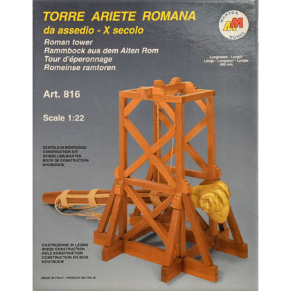 TORRE ARIETE ROMANA DA ASSEDIO X° SECOLO 1/22 LUNGH 400 mm