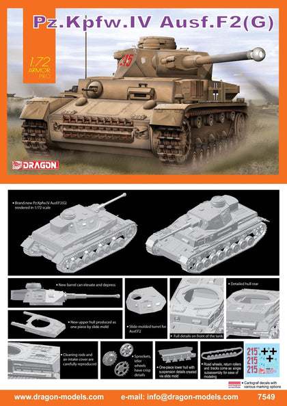 PZ.KPFW.IV AUSF.F2(G) 1/72+BONUS FREE VEHICLES
