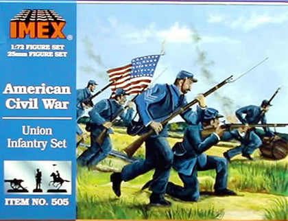 FANTERIA DELL'UNIONE GUERRA CIVILE AMERICANA 1/72