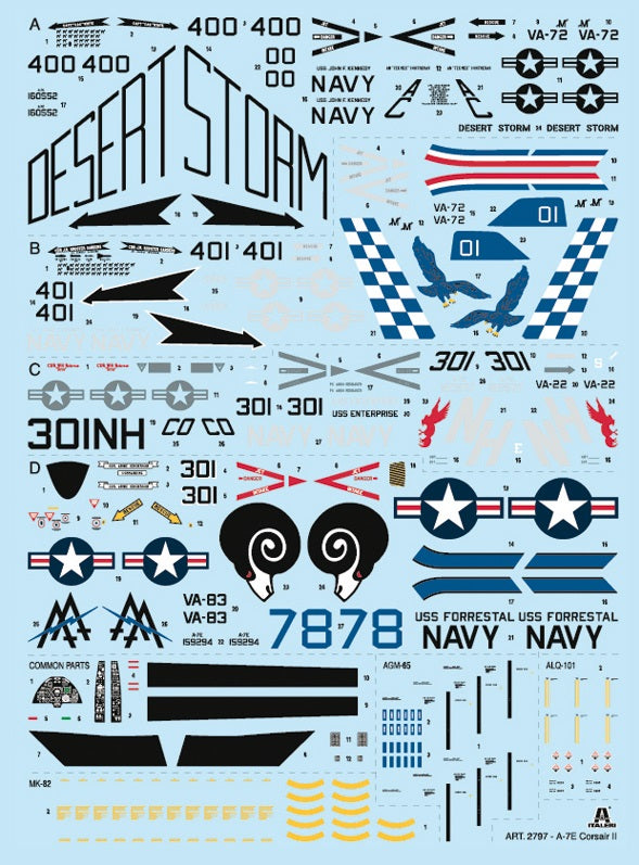 A-7E CORSAIR II 1/48 LUNGH 29 cm