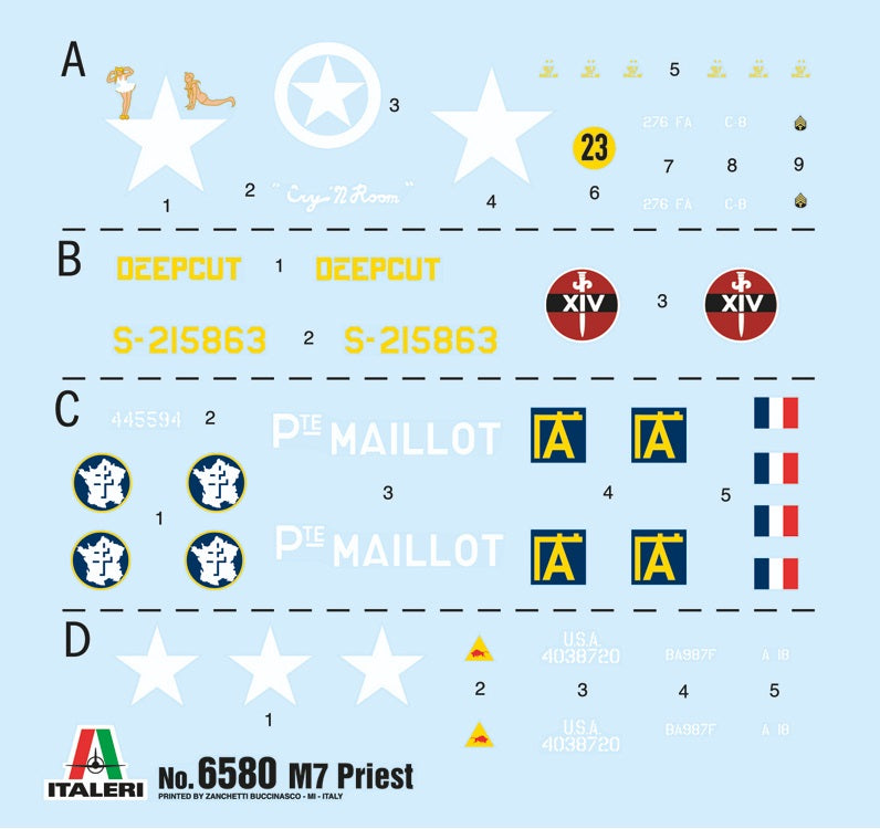 M7 PRIEST 1/35 LUNGH 17.2 cm