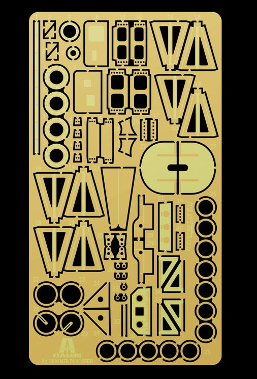 VOSPER MTB 74 WITH CREW 1/35 LUNGH 65.5 cm