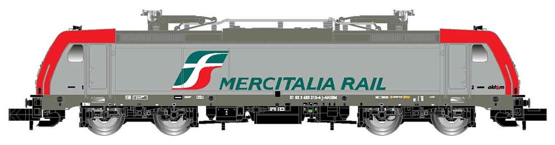 LOCOMOTIVA ELETTRICA E483 MERCITALIA SCALA N – omnimodellismo