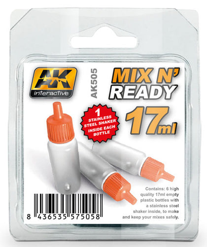 6 FLACONI VUOTI 17 ml CON PALLINA