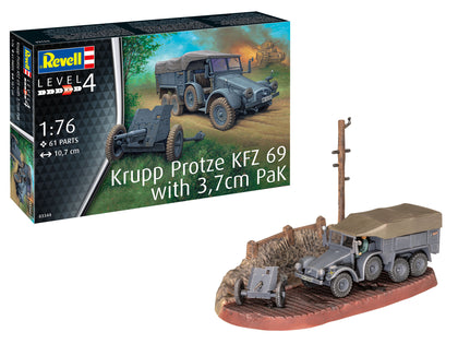 KRUPP PROTZE KFZ 69 WITH 3.7 cm PAK 1/76 LUNGH 10.7 cm