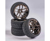 GOMME TASSELLATE 1/10 CON CERCHI CROMATI NERI