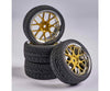 GOMME TASSELLATE 1/10 CON CERCHI ARGENTO/ORO