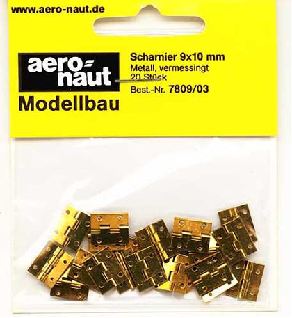 CERNIERE OTTONE 9X10 mm 20 pz