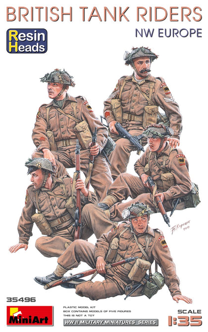 BRITISH TANK RIDERS NW EUROPE 1/35 RESIN HEADS