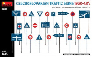 CZECHOSLOVAKIAN TRAFFIC SIGNS 1930-1940 1/35