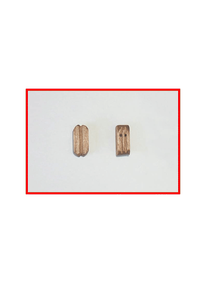 BOZZELLO DI NOCE 3mm 2 FORI 10 PZ