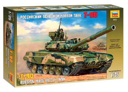 RUSSIAN MAIN BATTLE TANK T-90 1/35 LUNGH 27.2 cm
