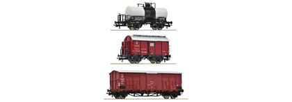 Set da 3 pezzi: Treno merci per linee secondarie, FS H0