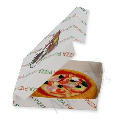 PIZZA CON SCATOLA 3.5X3.5X0.5 cm