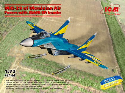 MIG-29 WITH JDAM-ER BOMBS 1/72 LUNGH 241 mm.