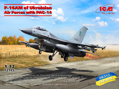 F-16AM OF UKRANIAN AIR FORCES WITG PAG-14 1/72 LUNGH 202 mm