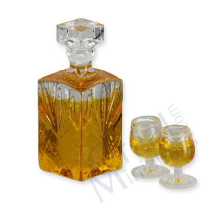 BOTTIGLIA WHISKY CON 2 BICCHIERI 0.8X0.8 ALT 2 cm