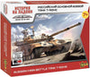 RUSSIAN MAIN BATTLE TANK T-90MS 1/100 LUNGH 9.5 cm SENZA COLLA