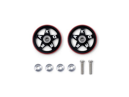 19mm ALUMINIUM ROLLERS 5 SPOKES W/ PLASTIC RINGS