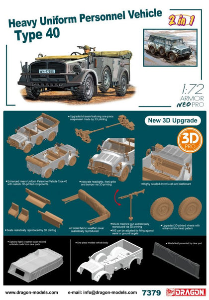 HEAVY UNIFORM PERSONNEL VEHICLE TYPE 40 1/72