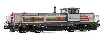 LOCOMOTIVA DIESEL DA MANOVRA MERCITALIA EFFISHUNTER GRIGIO/ROSSO FS H0 EP.VI