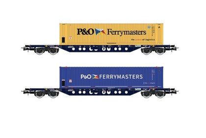 SET 2 CARRI PORTACONTAINER TIPO SGNSS FERRYMASTERS H0 FS