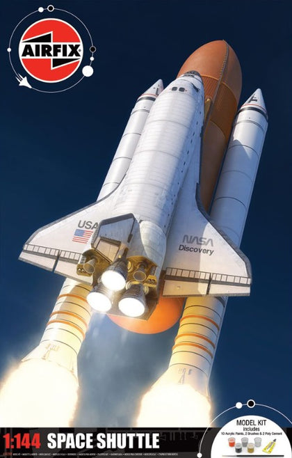 GIFT SET SPACE SHUTTLE 1/144 ALT.393 mm CON COLLA,PENNELLI E COLORI