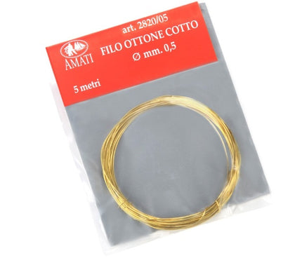 FILO DI OTTONE COTTO 0.5 mm 5 METRI