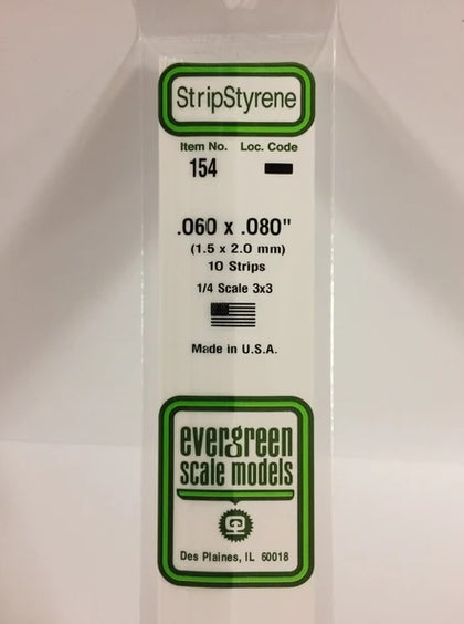 STRIP POLISTRENE 1.5X2 mm LUNGH 36 cm N.10 PZ