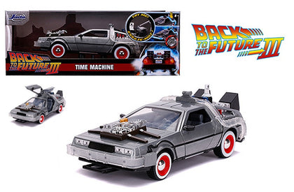 DE LOREAN BACK TO THE FUTURE III CON LED FUNZIONANTI 1/24