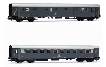 2 CARROZZE TIPO 1946 GRIGIO ARDESIA EP.IV H0