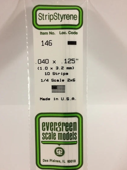 STRIP POLISTRENE 1X3.2 mm LUNGH 36 cm N.10 PZ