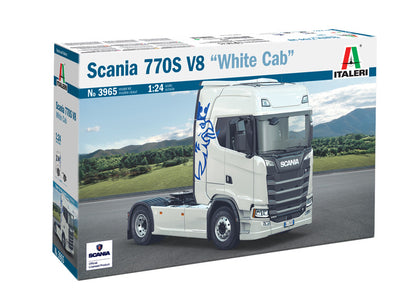 SCANIA 770 S V8 WHITE CAB 1/24 LUNGH 24.7 cm