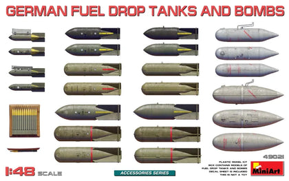 GERMAN FUEL DROP TANKS AND BOMBS 1/48