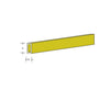 TUBO LAMIERINO RETTANGOLARE OTTONE 2.2X11 mm LUNGH  1 m
