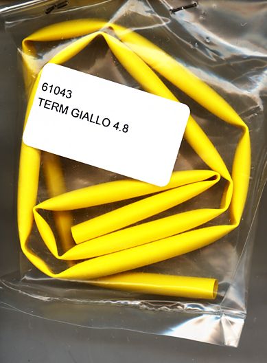 Tubo Termoretraibile Giallo 4,8 Mm - 10 Pezzi Da 20 Cm Per Riparazioni Elettriche Tubo In Gomma Per Acqua - Foto 2