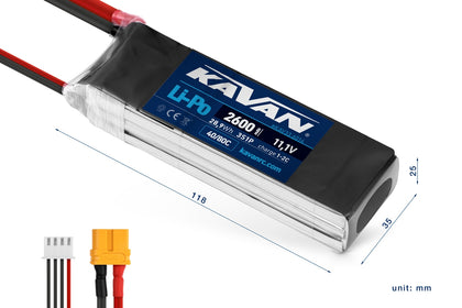 BATTERIA LI-PO 11.1 2600 MAH 40C