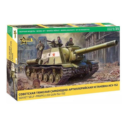 SOVIET SELF PROPELLED GUN ISU-152 1/35 LUNGH 25.8 cm