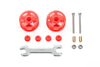 LOW FRICTION PLASTIC DOUBLE ROLLERS RED 19-19