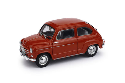 FIAT 600D BERLINA 1960 ROSSO CORALLO INT.GRIGIO 70° ANNIVERSARIO