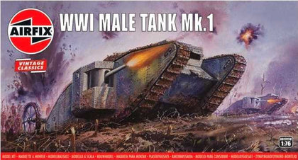 WWI MALE TANK MK.I 1/76 LUNGH 135 mm