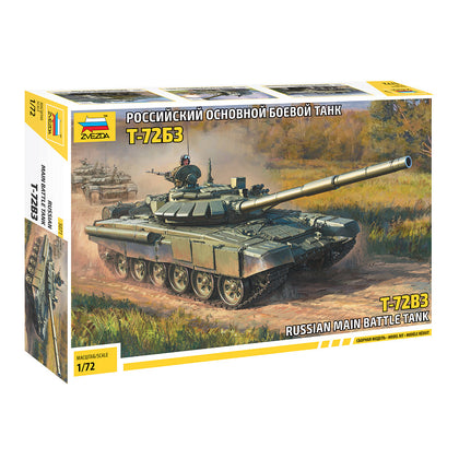 RUSSIAN MAIN BATTLE TANK T-72B3 1/72 LUNGH 13.5 cm